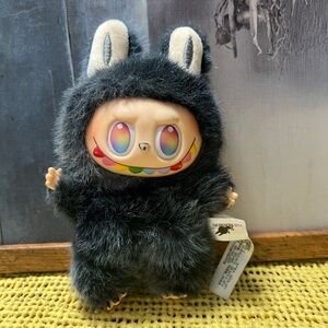 Charming Black and Cream Plush Pet Toy